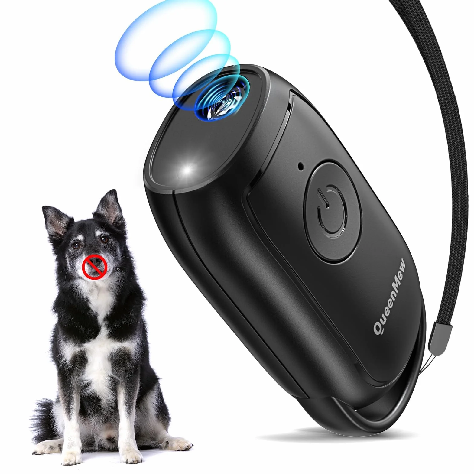 Antiabbaio per Cani Ultrasuoni, Ultrasuoni per Cani Portatile, Potente Anti Abbaio per Cani con LED, Antiabbaio per Cani Ultrasuoni da Esterno, Dissuasore per Cani Ultrasuoni