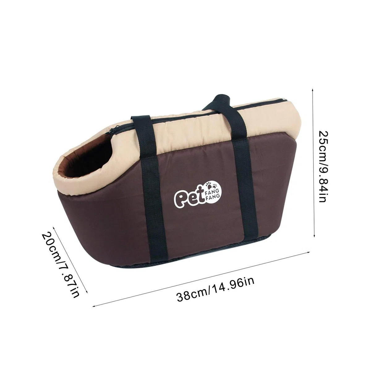 Borsa a Tracolla per Cani, Trasportino Getti Traspirante Con Cuscino Rimovibile, Contenitore da Viaggio per Passeggio Picnic Shopping Escursionismo