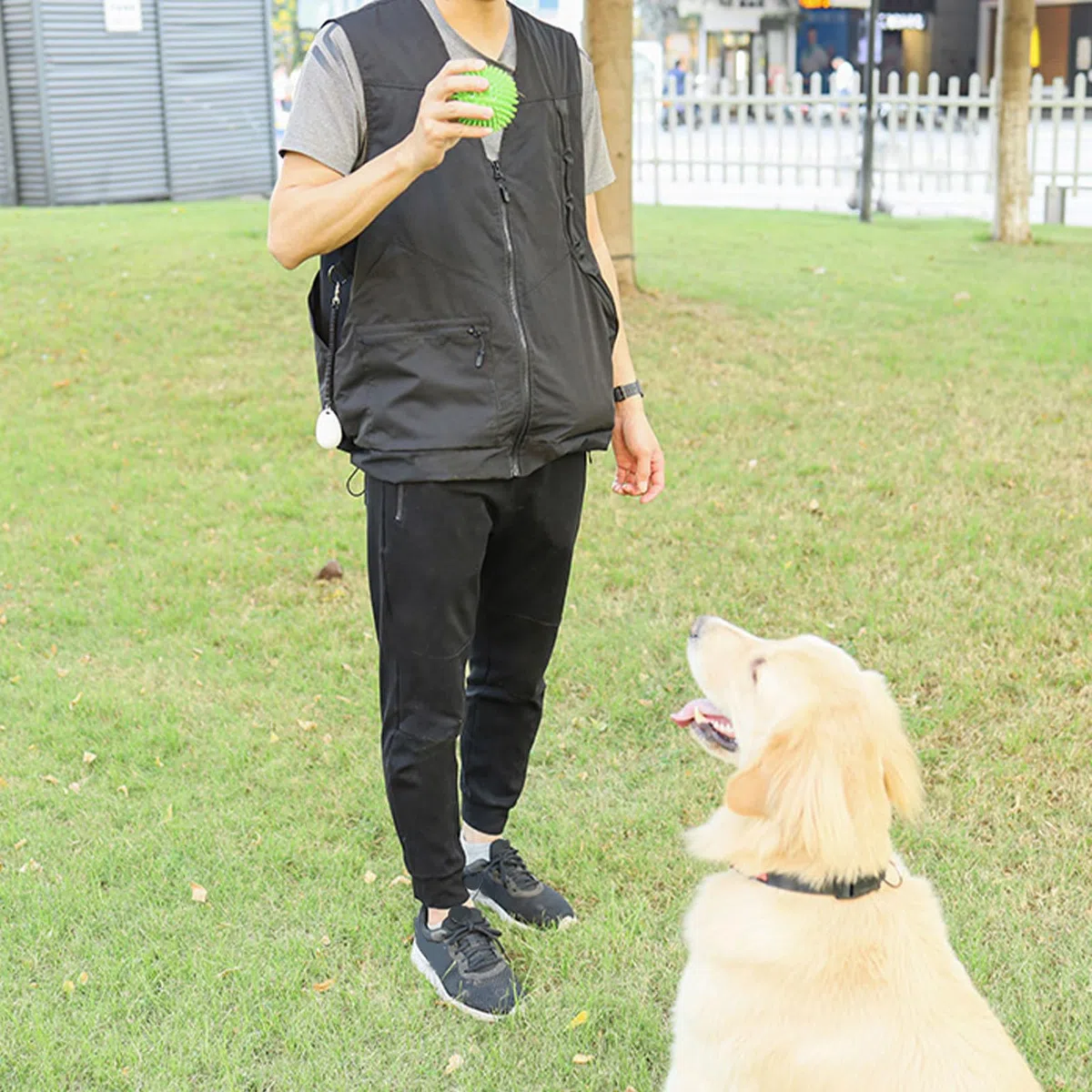 Gilet da addestramento per cani da compagnia - Abbigliamento da addestramento regolabile multitasche, design con bottoni laterali | Gilet per cani resistente per sportiva Caccia Lavoro all'apert