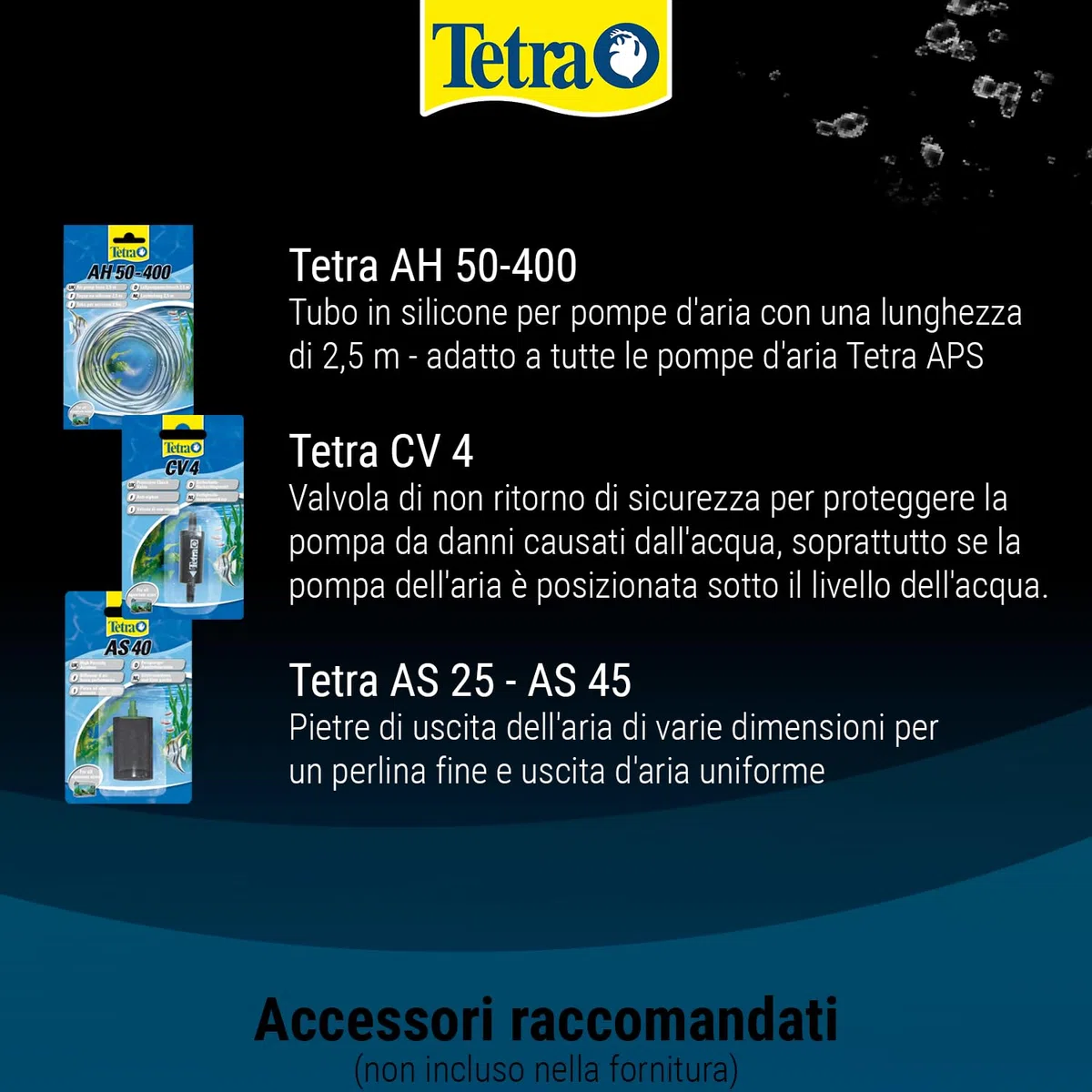 Tetra APS 50 Pompa per Acquari di 10 - 60 L, Aeratori Silenziosi e Potenti, Antracite