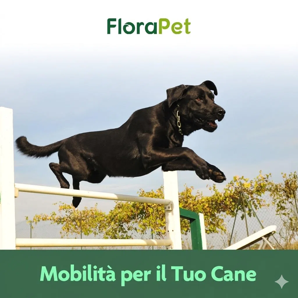 FloraPet Integratore Articolazioni Cane Anziano e Adulto, Formula Vegetale con Artiglio del Diavolo, Boswellia, Curcuma, PEA e Omega 3, Ossa e Mobilità, 60 Compresse Made in Italy