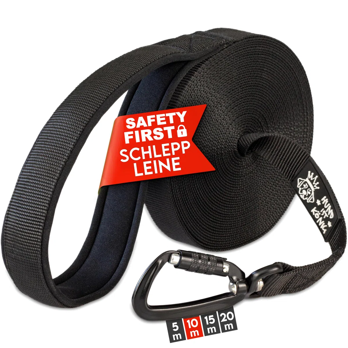 Linea di resistenza impegnativa 10m / 20m per cani con moschettone di sicurezza, guinzaglio per cani con passante inclusa borsa gratuita
