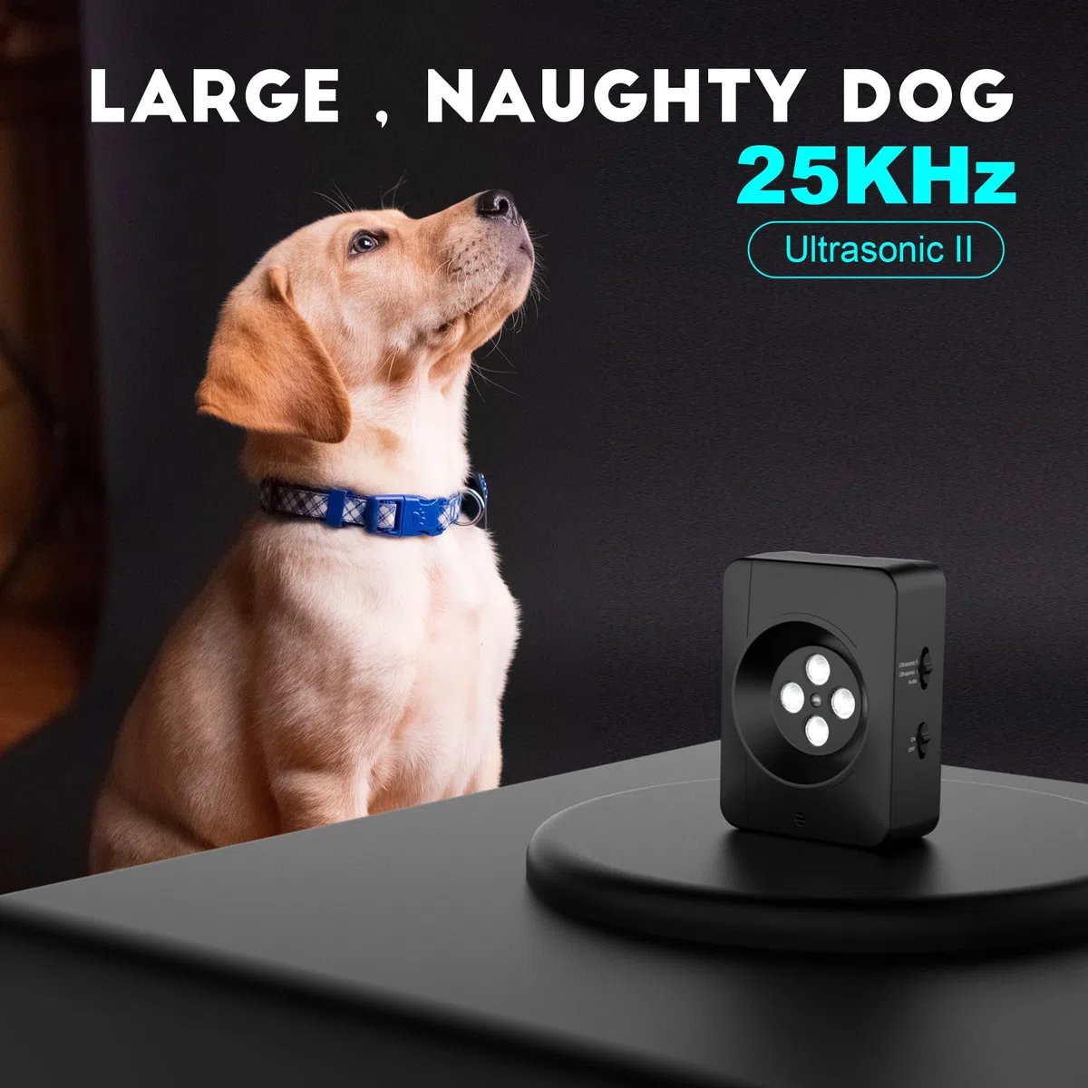 Dispositivi Antiabbaio, Dispositivi Di Controllo Dell'Abbaio Del Cane A Ultrasuoni 33Ft Con 4 Potenti Altoparlanti, Box Automatico Per Cani Deterrenti Per Cuccioli Di Cane Di Taglia Medio Grande