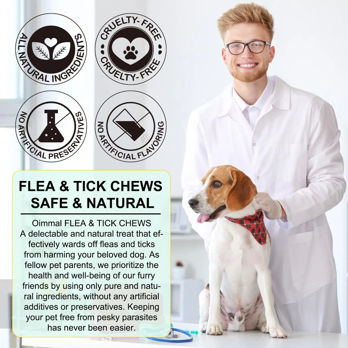 Masticabili Per La Prevenzione Di Pulci E Zecche Per Cani, Compresse Morbide Tick Shield, Integratore Naturale Pillole Orali Facili Da Usare Per La Protezione Contro I Parassiti(375G,150Masticabili)