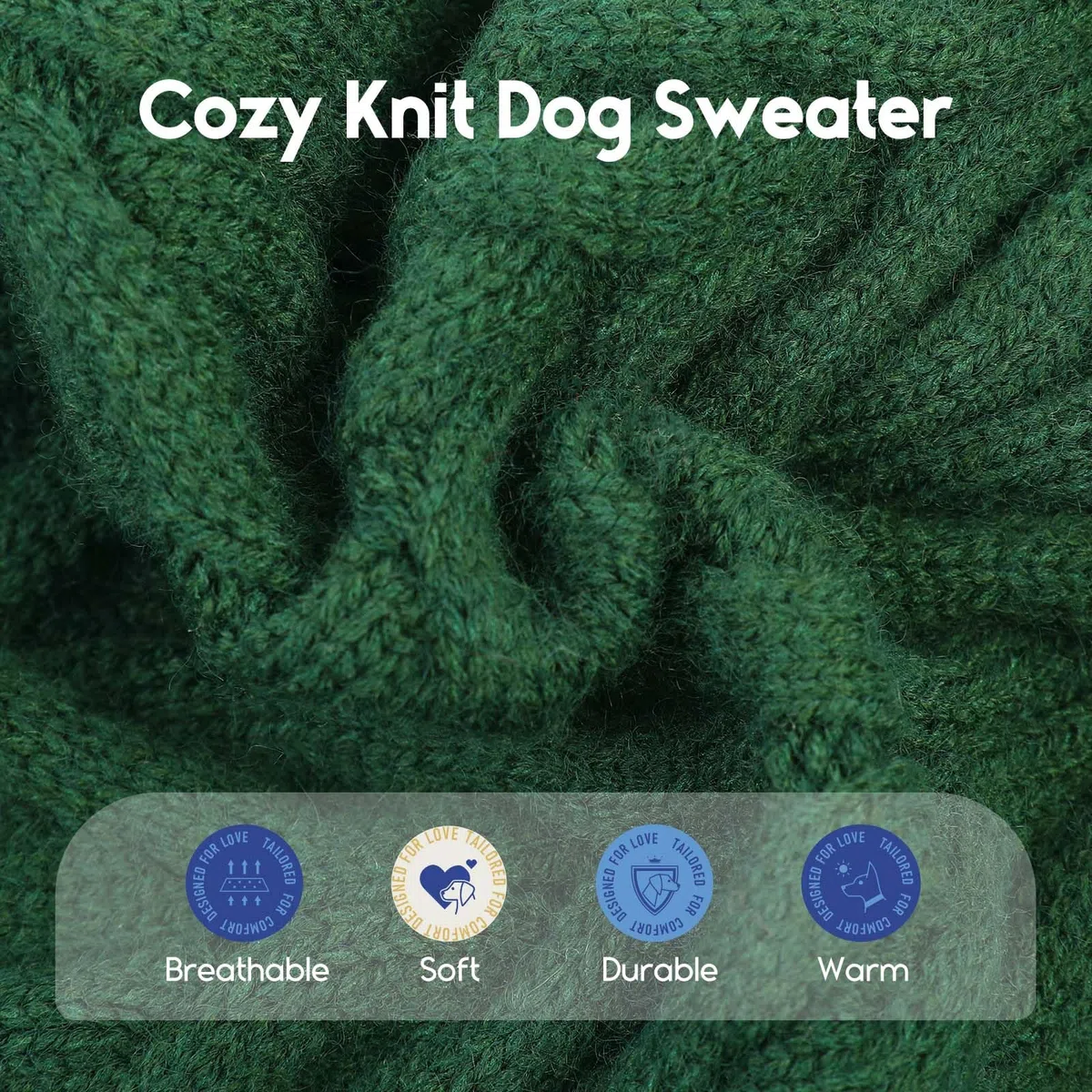 ASENKU Maglione Invernale Cane Felpa per Cani di Taglia Media, Maglioncino Cane con Collo Alto Abbigliamento Cappotto Pullover M
