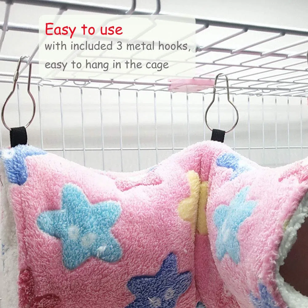 Oncpcare Tunnel da appendere per piccoli animali, giocattoli da criceto, zucchero, amaca, accessori per biancheria da letto per chinchilla furetto scoiattolo, porcellino d'India, ratto