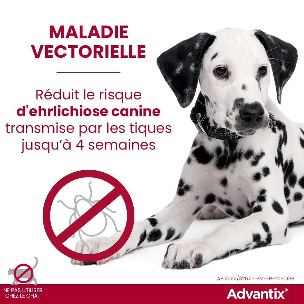 ADVANTIX 6 pipettes antiparasitaires - Pour tres petit chien de 1,5 a 4kg