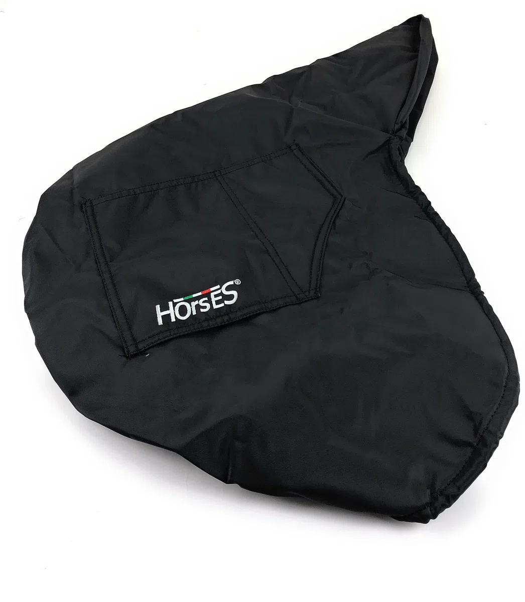 Horses, Coprisella in Nylon con Pile Interno, Coprisella Adatto a più Misure di Selle, Realizzato con Nylon Esterno e Morbido Pile all’Interno, Nero