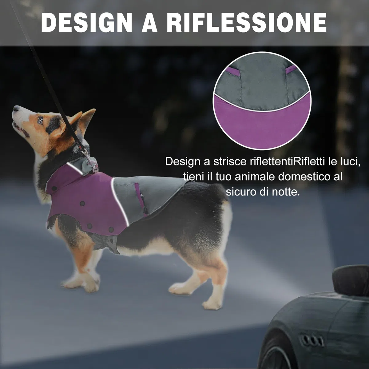 PETLOFT Giacca Invernale per Cani, Resistente Cappotto Invernale Riflettente con Fodera in pile Rimovibile