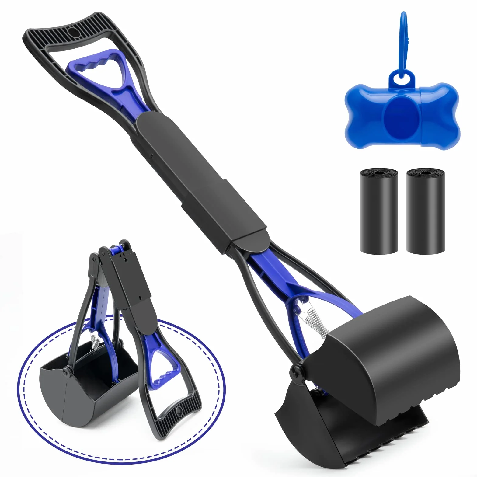 70cm Paletta per Cacca Cani con Manico Lungo,Pooper Scooper Cane,Raccogli Cacca Cane