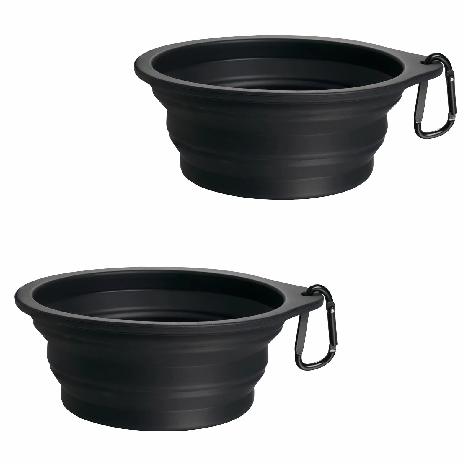 PetBonus Ciotole Pieghevole per Cani da Viaggio in Silicone, Ciotola da Viaggio Portatile con Moschettone, Piatto per Cibo e Acqua per Cani e Gatti, Lavabili in Lavastoviglie