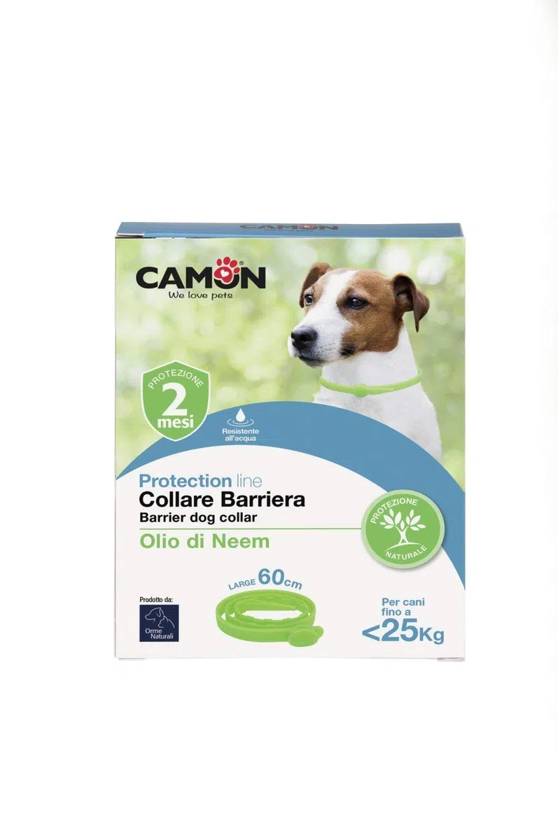 Camon Collare Barriera per Cane Olio di Neem 3 Confezioni - Contro Parassiti e Insetti Protezione Stagione Completa