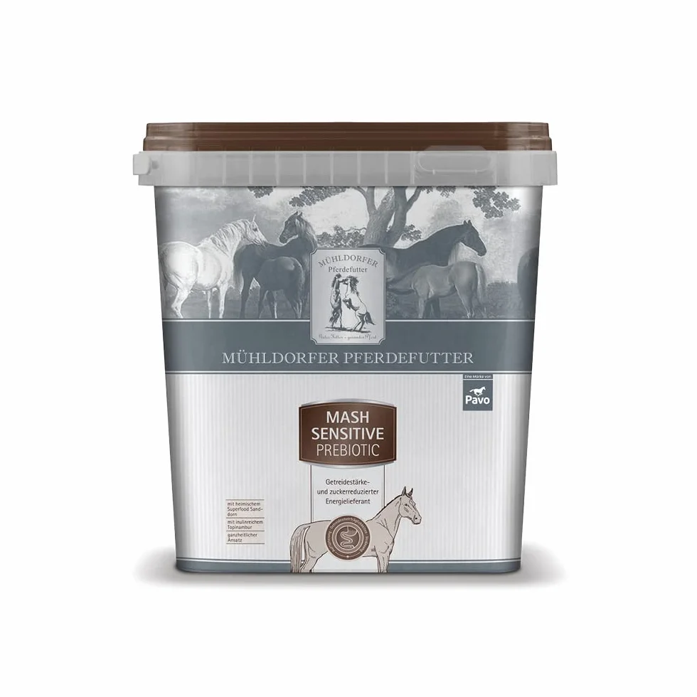 Mühldorfer Mash Sensitive Prebiotic - Mangime per cavalli magri e pesanti, 3 kg