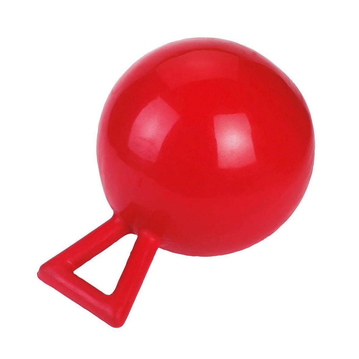 Kerbl Palla da gioco per cavalli, giocattolo per cavalli, palla da gioco a forma di animale, rossa, PVC, Ø25 cm, cavalli, con valvola, resistente