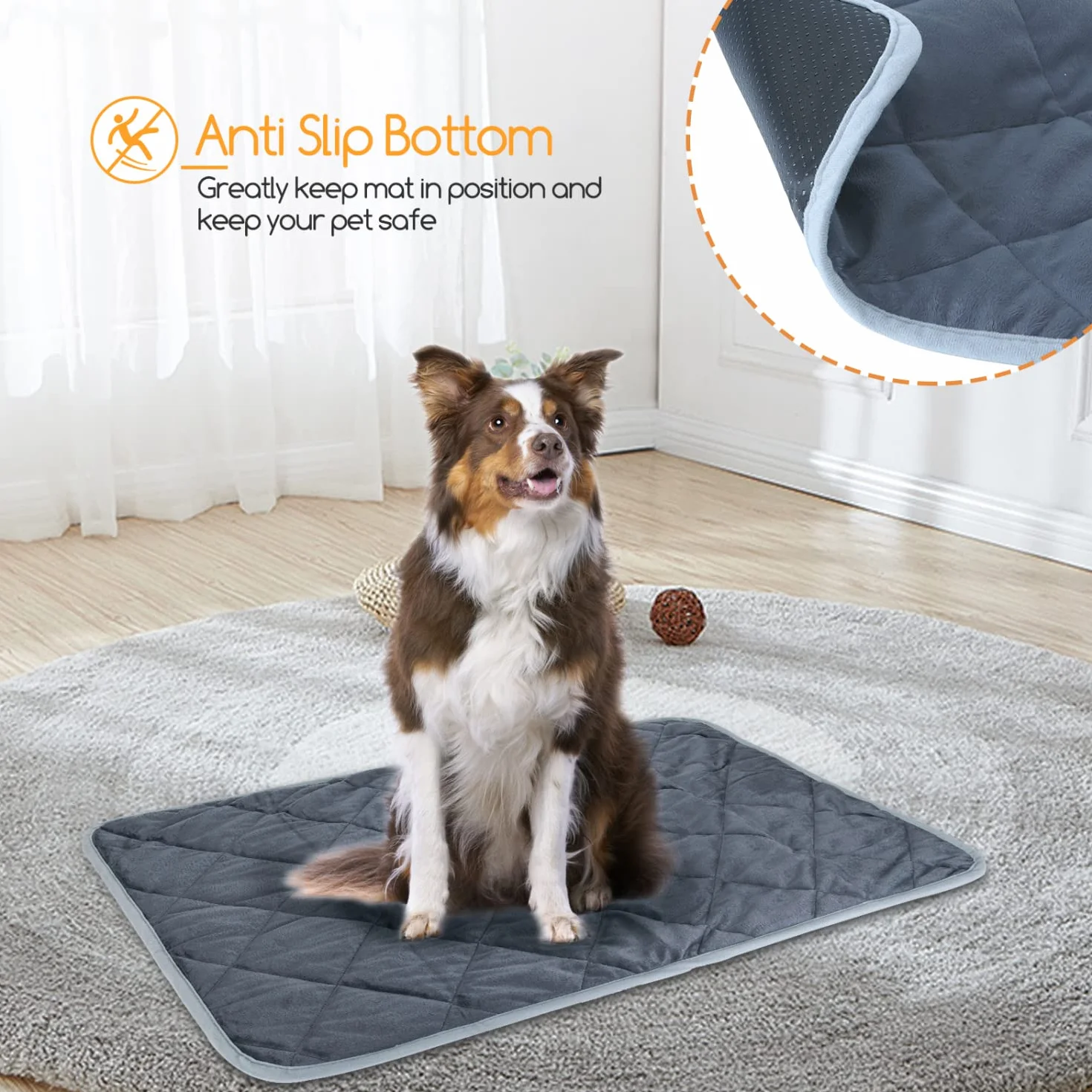 Nobleza Tappetino Autoriscaldante per Gatti e Cani, Coperta Riscaldante Domestici Animali, Lavabile Pad Caldo Eco-Friendly Antiscivolo, Termica Morbido Letto Stuoia, XXL 115x72cm