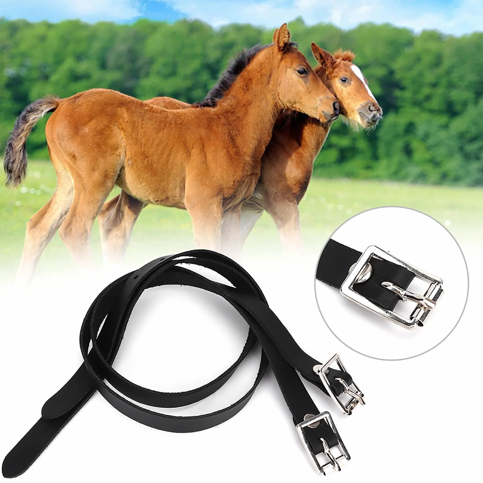 Yosoo Health Gear Staffile Cavallo Allungato, Staffili, Accessori Cavallo Staffa Cavallo per Cavallo